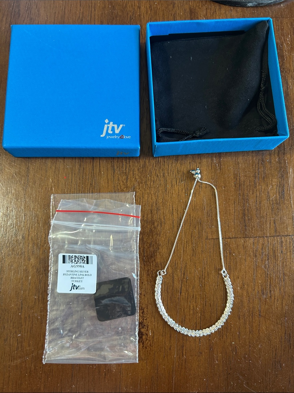 JTV Sterling Silver Byzantine Link Boho Bracelet  - Silver NWT